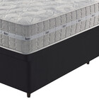 Cama Box Com Baú Preta + Colchão Solteiro Twin Size Molas Ens