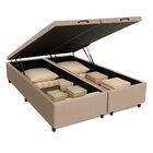 Cama Box Com Baú Queen 1,58m Prince Suede Bege