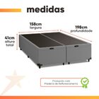 Cama Box Com Baú Queen 1,58m Prince Suede Cinza