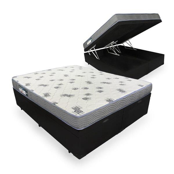 Cama Box Com Baú Queen + Colchão De Espuma D33 - Ortobom - Li