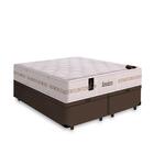 Cama Box Com Baú Queen Marrom + Colchão De Molas Ensacadas -