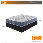 Cama Box Com Baú Queen Preta + Colchão Molas Ensacadas Visco