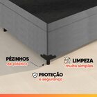 Cama Box Com Baú Solteiro 0,88 Com 41cm De Altura Prince Cinza
