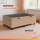 Cama Box Com Baú Solteiro 0,88m Com 41cm De Altura Prince Bege