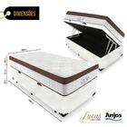 Cama Box Com Baú Solteiro + Colchão Massageador C/ Infraverme