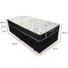 Cama Box Com Baú Solteiro+colchão De Molas 88x188x64cm Preto