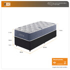 Cama Box Com Baú Solteiro King Preto + Colchão Molas Ensacada