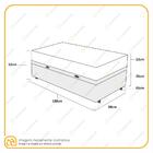Cama Box Com Baú Solteiro Marrom + Colchão De Espuma D20 - Ga