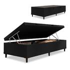 Cama Box Com Baú Solteiro Prince Preto