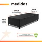 Cama Box Com Baú Solteiro Prince Preto
