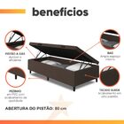 Cama Box Com Baú Solteiro Prince Suede Marrom