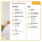 Cama Box Com Baú Super King Preta + Colchão Molas - Lucas Hom