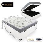 Cama Box Com Baú Viúva + Colchão De Espuma Ortobom Branco