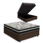 Cama Box Com Baú Viúva + Colchão De Molas - Anjos - Black Gra