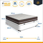 Cama Box com Baú Viúva + Colchão de Molas Anjos Classic Super