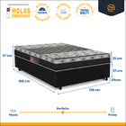 Cama Box Com Baú Viúva + Colchão De Molas - Castor - Class Te