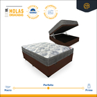 Cama Box Com Baú Viúva + Colchão De Molas Ensacadas - Ortobom
