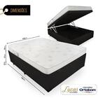 Cama Box Com Baú Viúva + Colchão Ortobom 128x188x54cm Preto