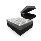 Cama Box Com Baú Viúva + Colchão Ortobom De Molas Ensacadas -