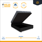 Cama Box Com Baú Viúva + Colchão Ortobom De Molas Ensacadas -