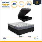 Cama Box Com Baú Viúva + Colchão Ortobom Ortopédico D33 - Iso