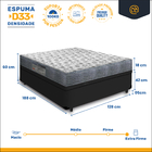 Cama Box Com Baú Viúva + Colchão Ortobom Ortopédico D33 - Iso