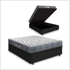 Cama Box Com Baú Viúva + Colchão Ortobom Ortopédico D33 - Iso