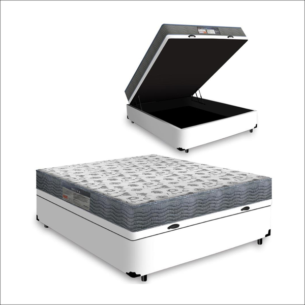 Cama Box Com Baú Viúva + Colchão Ortopédico D33 - Ortobom - I