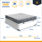 Cama Box Com Baú Viúva + Colchão Ortopédico D33 - Ortobom - I