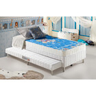 Cama Box Com Bicama Solteiro Branca + Colchão Espuma D20 San