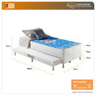 Cama Box Com Bicama Solteiro Branca + Colchão Espuma D20 San