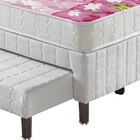 Cama Box Com Bicama Solteiro Branca + Colchão Espuma D20 Sant