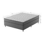Cama Box Com Colchão D45 Of 138x188x0,45cm Cinza/branco