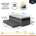 Cama Box Com Colchão De Espuma D33 Com Pillow Top Nivus + Aux