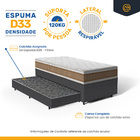 Cama Box Com Colchão De Espuma D33 Double Face Air Pro Força