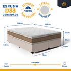 Cama Box Com Colchão De Espuma D33 Double Face Air Pro Força