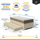 Cama Box Com Colchao De Espuma D33 Double Face Air Pro Forca