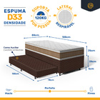 Cama Box Com Colchao De Espuma D33 Double Face Air Pro Forca