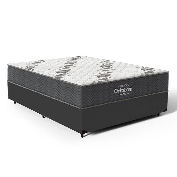 Cama Box Com Colchão De Espuma D33 Ortobom Airtech 100 Casal