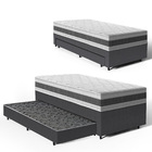 Cama Box Com Colchão De Espuma D45 Double Face Air Pro Força