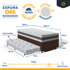 Cama Box Com Colchao De Espuma D45 Double Face Air Pro Forca