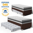 Cama Box Com Colchao De Espuma D45 Double Face Air Pro Forca