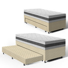 Cama Box Com Colchao De Espuma D45 Double Face Air Pro Forca