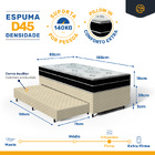 Cama Box Com Colchao De Espuma D45 Pillow In Anjos Ortoconfor