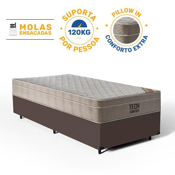 Cama Box Com Colchão De Molas Ensacadas Pillow In Techcomfort