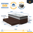 Cama Box Com Colchao Espuma D33 Pillow In Anjos Ortosleep + A