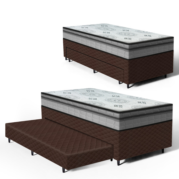 Cama Box Com Colchao Espuma D33 Pillow In Anjos Ortosleep + A