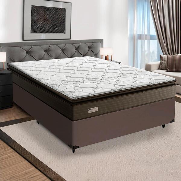 Cama Box Com Colchão Nivus Espuma D33 Com Pillow Top Casal 13