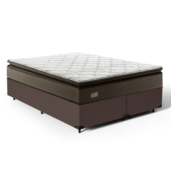 Cama Box Com Colchão Nivus Espuma D33 Com Pillow Top Queen 15
