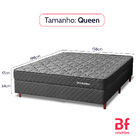 Cama Box com Colchão Queen Ortopédico Espuma D45 Extra Firme
